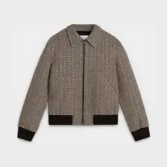 国内定価100万 Celine クリスタルスタッズ ツイードテディジャケット