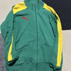 Puma ジップアップジャケット グリーン/イエロー