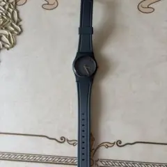 ダークブルー ラバーベルト 時計