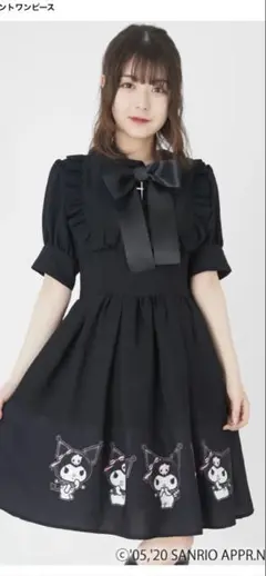 jamie エーエヌケイ　クロミちゃん　サンリオ　プリントワンピース　リボン欠品