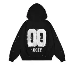 COZY WORLDWIDE コジーワールドワイドジップパーカー 黒 L