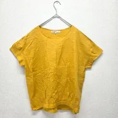 cutie blonde カットソー Tシャツ チュニック 綿100 黄色 L