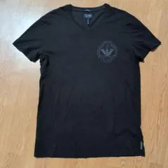 AJ ARMANI JEANS ブラック Vネック Tシャツ