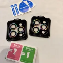 iPhone 15 Pro 15ProMAXカメラフィルム ブラック 2枚