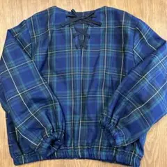 【秋服・春服】ikka チェックジャケット　ブルゾン　130cm