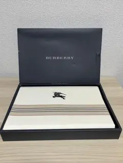 【新品未使用】BURBERRY バーバリー フラットシーツ ホースロゴ ボーダー