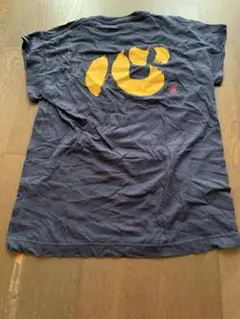 ノースリーブTシャツ 伊藤薫サイン付き　ネイビー 心　女子プロレス