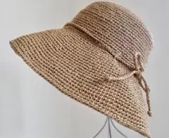 ハンドメイド　コットンラフィア　ラフィアハット