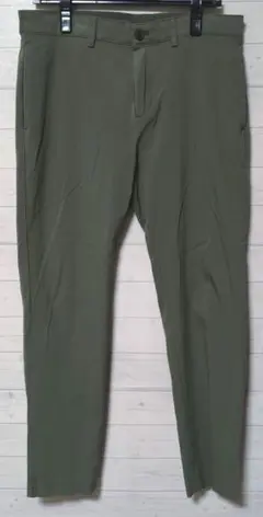 グローバルワーク オリーブグリーン スリムフィット チノパン L