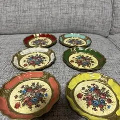 イタリア小皿 花柄6枚セット