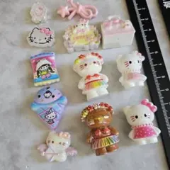 ハローキティ ビーズ ストラップパーツセット合金入