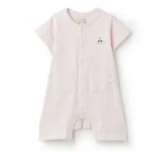 プティマイン【GOODPRICE】半袖カバーオール ピンク 80