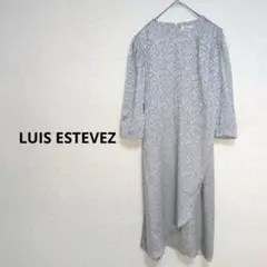 LUIS ESTEVEZ 総柄ワンピース 長袖 キレイめ バックジップ