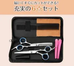 散髪 はさみ すきばさみ ヘアカット 6点セット セルフカット コーム クリップ