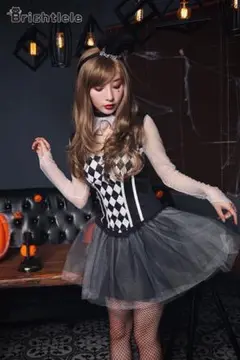 Brightlele コスプレ ピエロガール ハロウィン