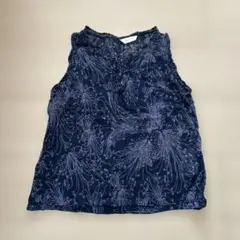 CRAZY DOG ネイビー花柄ノースリーブシャツ