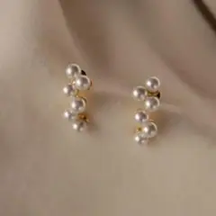 パールピアス ゴールド 上品 結婚式 ブライダル ウエディング 入学式 前撮り