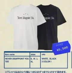 【ブラック】Never Disappoint You. Tシャツ Lサイズ