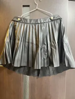 【即日発送】ZARA レザー　ブラック　プリーツミニスカート　XLサイズ