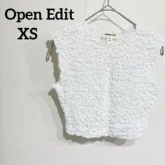 Open Edit 【XS】ホワイト ノースリーブTシャツ トップス