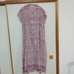 my M 花柄 半袖ロングワンピース