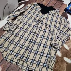 SUREVE重ね着風チェックシャツカットソーＬ