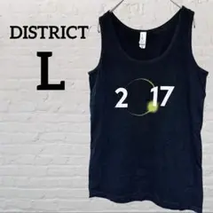 ディストリクト DISTRICT 2017年プリント タンクトップ 【L】 黒