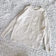 MICHEL KLEIN ミッシェルクラン　ケーブルニット　セーター　グレー
