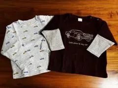 petit main 車柄 長袖Tシャツ
