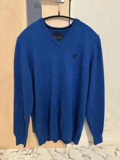 AMERICAN EAGLE Vネックニット セーター 青 ブルー Mサイズ