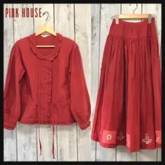 !◼️美品 国内正規品 ピンクハウス スカートセットアップ シャツ ★36825
