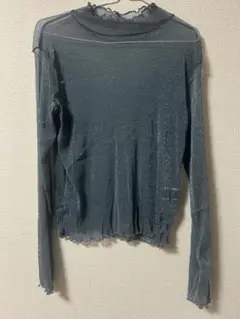 シースルー　ラメ　ロンT