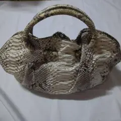 TANILAG タニラグ　蛇皮 ホワイト系 ハンドバッグ 未使用　高級