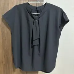 グリーンレーベルリラクシング　ボウタイブラウス　黒