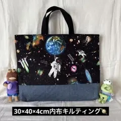 ハンドメイド レッスンバッグ 手提げカバン 限定価格 入園入学 内布 地球
