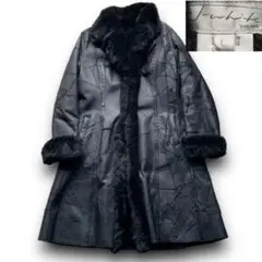 ジェイホワイト リアルムートン ロング コート size L