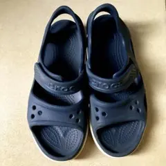 crocs クロックス ネイビー サンダル ベルクロストラップ