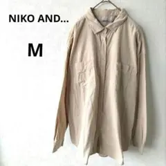 【美品】ニコアンド　長袖トップス　パイル地シャツ　L　Yシャツ　男女兼用