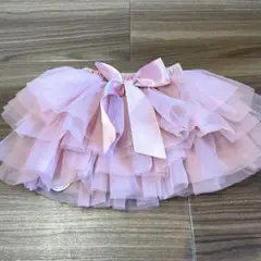 ピンクチュールフリルスカート
