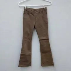 L'AUTRE MONDE ブラウン フレアパンツ コットン混 サイズ2