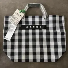 新品　MARNI マルニマーケット　ギンガムチェック　トートバッグ