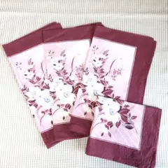 花柄 座布団カバー4枚組
