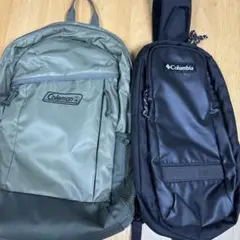 ColemanリュックとColumbiaスリングバッグセット
