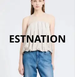 新品タグ付きESTNATION シアードッキングコンビカットソー ベージュ