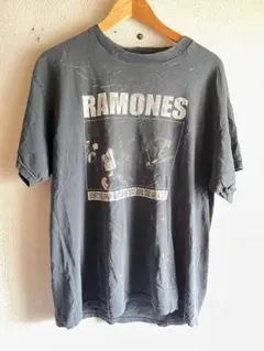 00s RAMONES ラモーンズ　tシャツ　フェード　バンド　半袖　ブラック