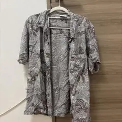 SIMMER 花柄 半袖シャツ グレー系
