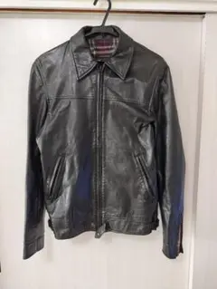 R. NEWBOLD ブラックレザーシングルライダース Mサイズ