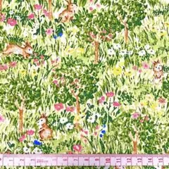 うさぎ柄ブロード　約108×50cm