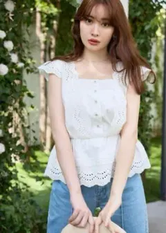 Valencia Lace Top ハーリップトゥ Mサイズ ホワイト