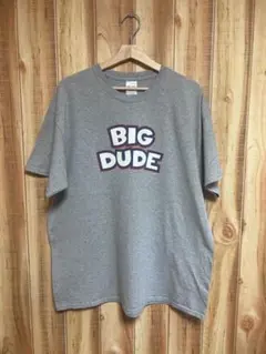 BIG DUDE プリントTシャツ GILDAN製 XL グレー